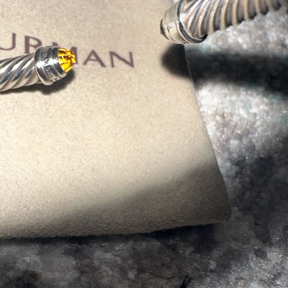 David Yurman 5mm Citrine Cable Bracelet w/ Diamonds - Picture 5 of 14